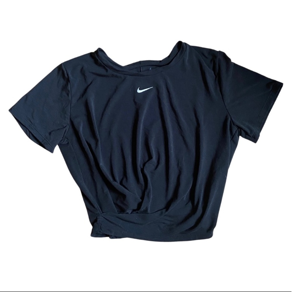 Nike Workout Crop Top Shirt Black Size Small
